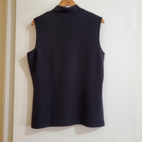 Frank Lyman Design blouse womens size 18 black jersey stretch mock neck - Picture 4 of 6